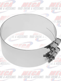 DYNAFLEX STACK CLAMP WIDE - 8'' KW W/O BRACKETS CHROME SS