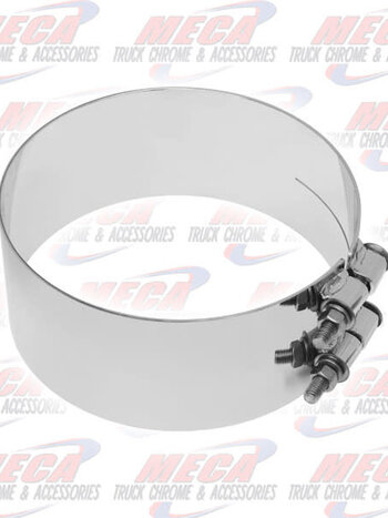 DYNAFLEX STACK CLAMP WIDE - 8'' KW W/O BRACKETS CHROME SS
