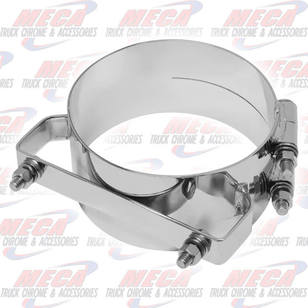 DYNAFLEX EXHAUST STACK CLAMP WIDE UNIV 6'' S/S CHROME