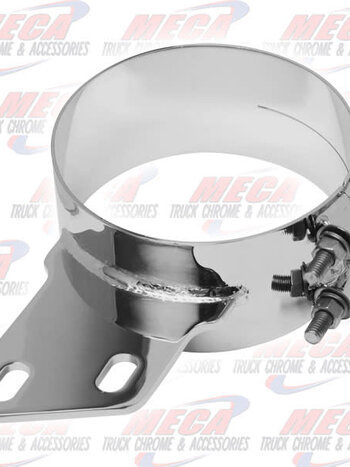 STACK CLAMP WIDE PB 6'' W/ ANGLED BKT CHROME SS