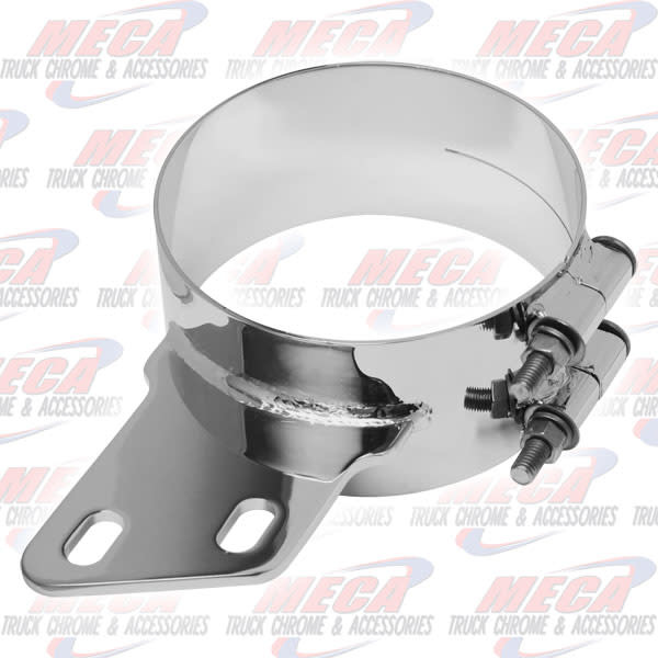 STACK CLAMP WIDE PB 6'' W/ ANGLED BKT CHROME SS
