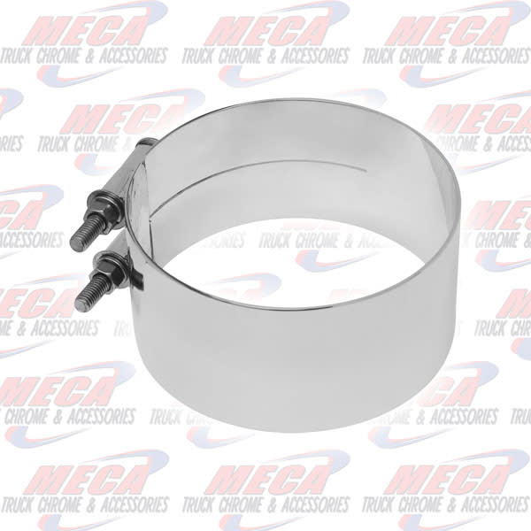 DYNAFLEX STACK CLAMP WIDE - 6'' W/O BRACKETS CHROME S/S