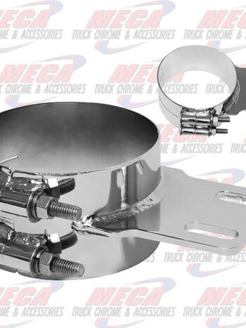 DYNAFLEX EXHAUST CLAMP WIDE PB 5'' S/S CHROME