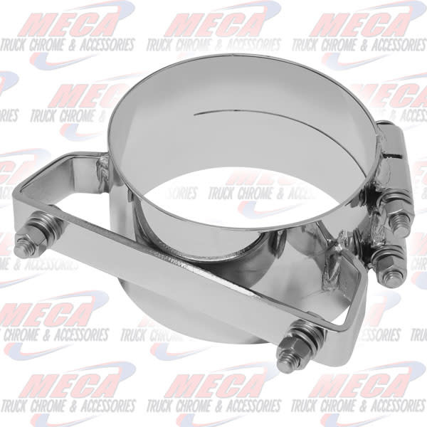 EXHAUST CLAMP UNIVERSAL 5'' WIDE STYLE S/S CHROME