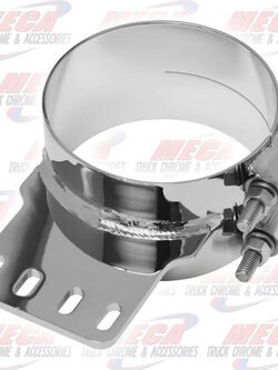 EXHASUT CLAMP KW 5'' WIDE STYLE S/S CHROME