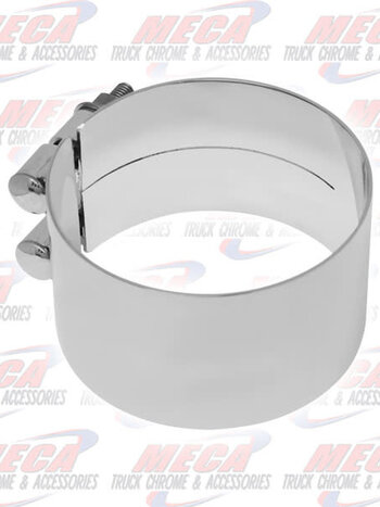 DYNAFLEX EXHAUST CLAMP WIDE STYLE 5'' W/O BRACKET S/S CHROME