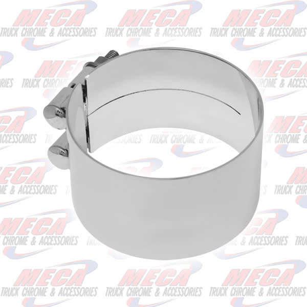 DYNAFLEX EXHAUST CLAMP WIDE STYLE 5'' W/O BRACKET S/S CHROME