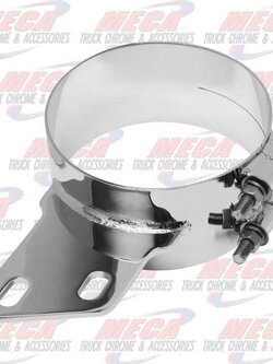 STACK CLAMP WIDE PB 5'' W/ ANGLED BKT CHROME SS