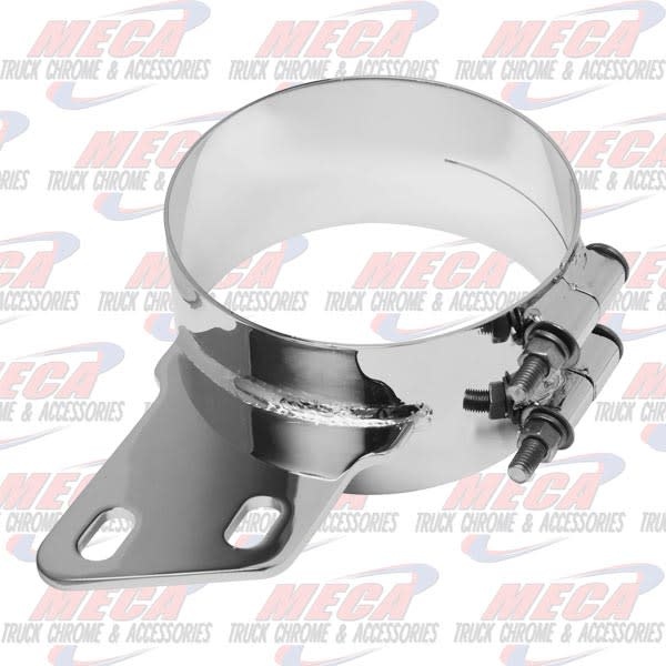 STACK CLAMP WIDE PB 5'' W/ ANGLED BKT CHROME SS