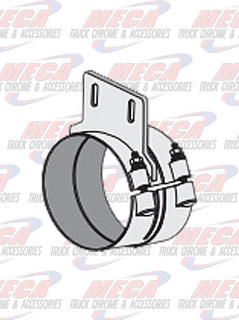 DYNAFLEX EXHAUST CLAMP WIDE 5-1/8'' PB FOR FEM STACK LEFT