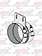 DYNAFLEX EXHAUST CLAMP WIDE 5-1/8'' PB FOR FEM STACK LEFT