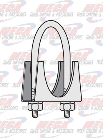 DYNAFLEX CLAMP ZINC SADDLE STYLE, OPEN W/ ROUND U BOLT