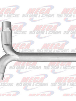 DYNAFLEX EXHAUST Y PIPE 5'' FL M/M/F W/ FLATTENED TIP GALVANIZED