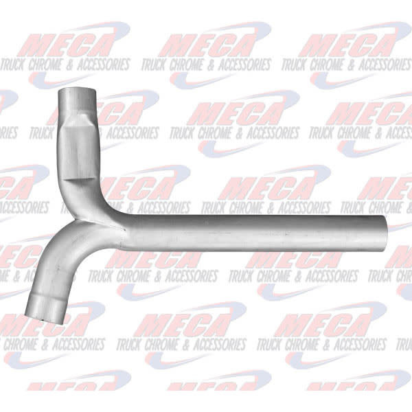 DYNAFLEX EXHAUST Y PIPE 5'' FL M/M/F W/ FLATTENED TIP GALVANIZED