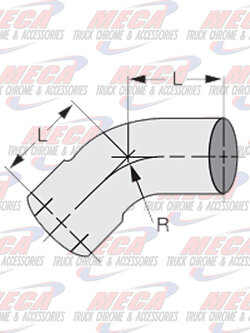 DYNAFLEX ELBOW 45DEG 5'' M/F SHORT RADIUS NON CHROME