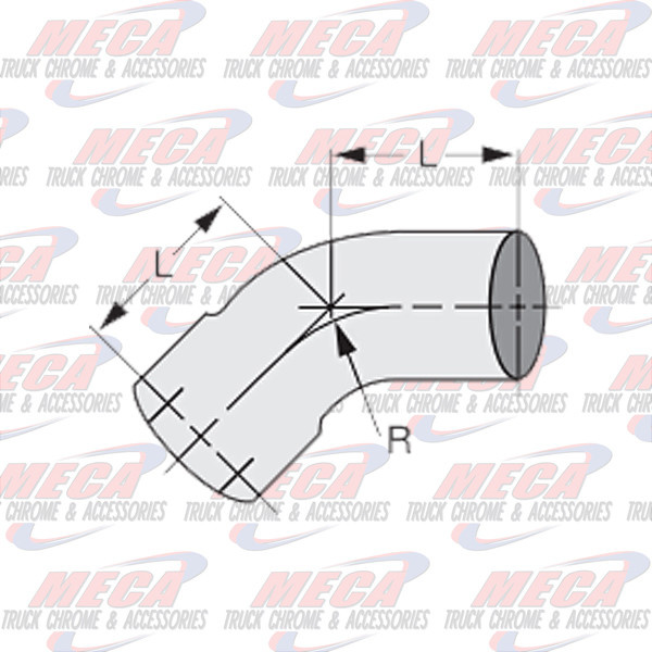 DYNAFLEX ELBOW 45DEG 5'' M/F SHORT RADIUS NON CHROME