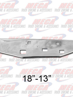 VALLEY CHROME BUMPER KW W900L TAPERED 18''- 13'' STEP TOW FOG