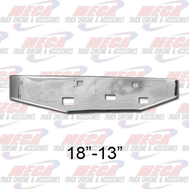 VALLEY CHROME BUMPER KW W900L TAPERED 18''- 13'' STEP TOW FOG