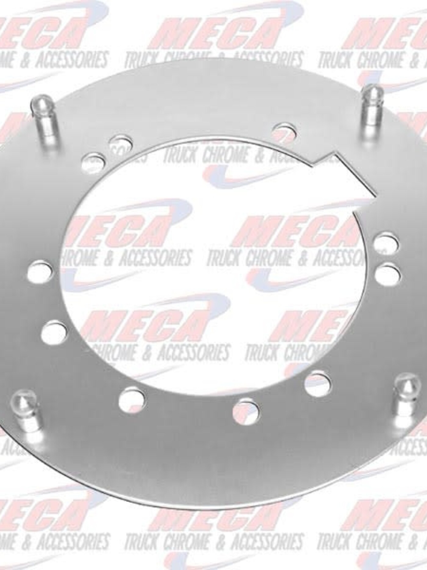 HUBCAP MOUNTING BRACKET W/ NOTCH Meca Truck Chrome