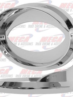EMBLEM ACCENT PB CHROME OVAL W/ VISOR