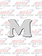 LETTER ' M ', 4' HIGH, ADHESIVE ON BACK