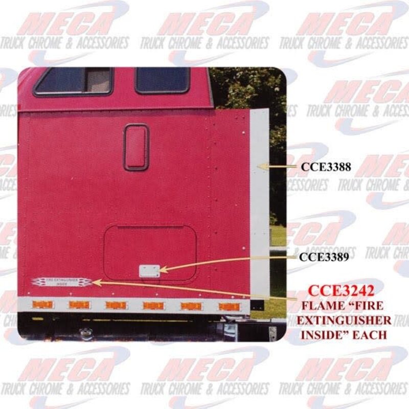 FLAME "FIRE EXTINGUISHER INSIDE"  EACH
