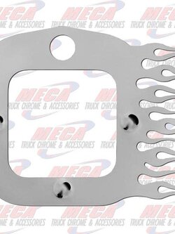 DOOR LATCH COVER FLAME PB -INCLUDES KEY HOLE- PAIR