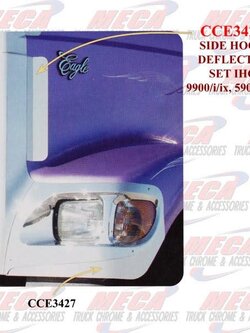 SIDE HOOD DEFLECTOR SET IHC 9900/i/ix, 5900i 15"