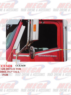 WINDOW AIR DEFLECTOR IHC i-MODEL 19.3" TALL PAIR