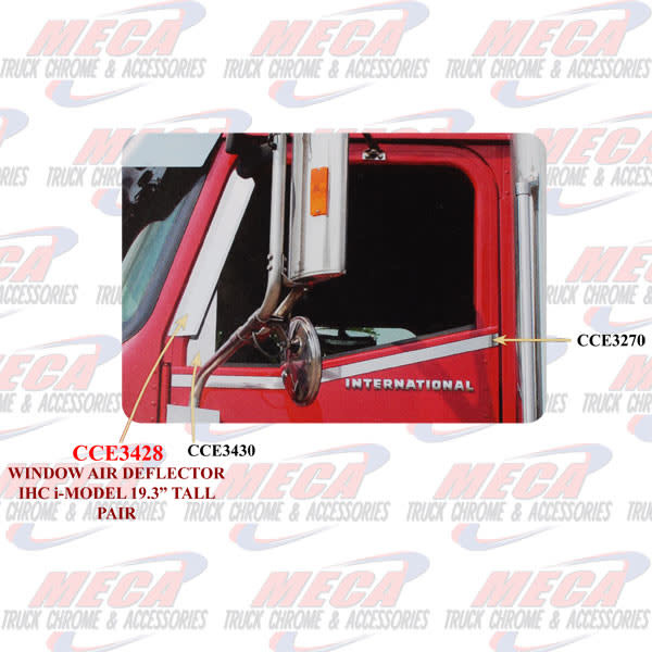WINDOW AIR DEFLECTOR IHC i-MODEL 19.3" TALL PAIR