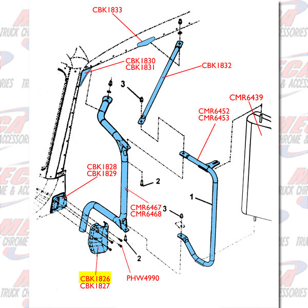 MIRROR BRACKET CHROME ALUMINUM BOTTOM CAP DRIVER SIDE PB 06+