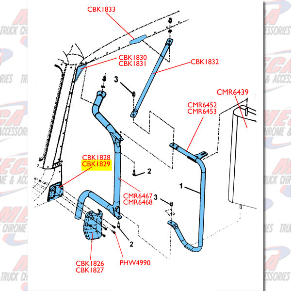 MIRROR BRACKET BOTTOM BASE PASSENGER SIDE PB 06+