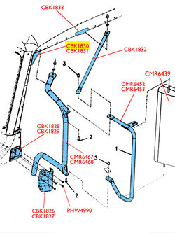 MIRROR TOP BRACKET PB DVR SIDE PB 06+