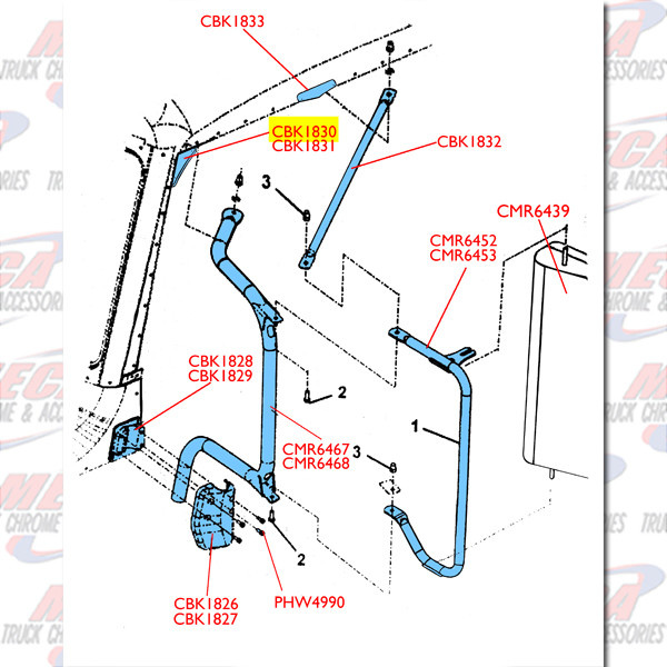 MIRROR TOP BRACKET PB DVR SIDE PB 06+