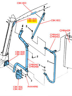 MIRROR TOP BRACKET PB PSGR SIDE PB 06+