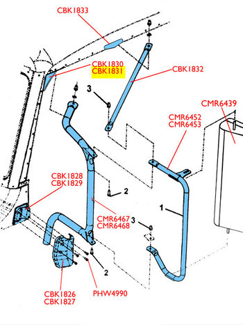 MIRROR TOP BRACKET PB PSGR SIDE PB 06+
