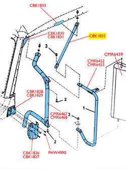 MIRROR BRACKET TOP SUPPORT EXTENSION