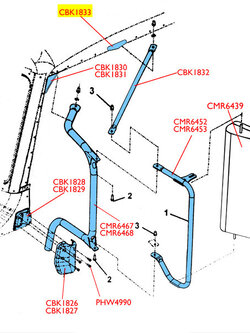 MIRROR BRACKET TOP SUPPORT BASE FOR EXTENSION