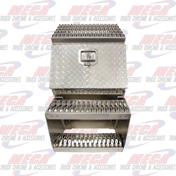 TOOL BOX W/ STEP 18" WIDE UNIVERSAL SADDLE BOX