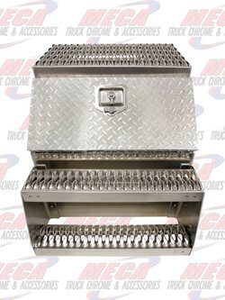 TOOL BOX W/ STEP 24" WIDE UNIVERSAL SADDLE BOX