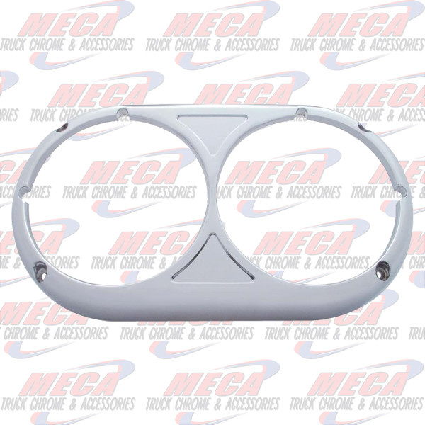 HEADLIGHT BEZEL DUAL RND CHROME EACH
