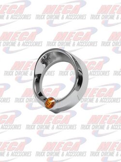 GAUGE BEZEL SMALL FL CENTURY AMBER JEWEL W/ VISOR