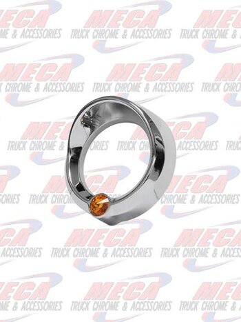 GAUGE BEZEL SMALL FL CENTURY AMBER JEWEL W/ VISOR