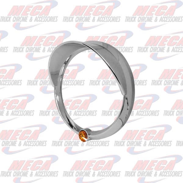 GAUGE BEZEL FL CENTURY SPEED/ TACH W/ AMBER JEWEL