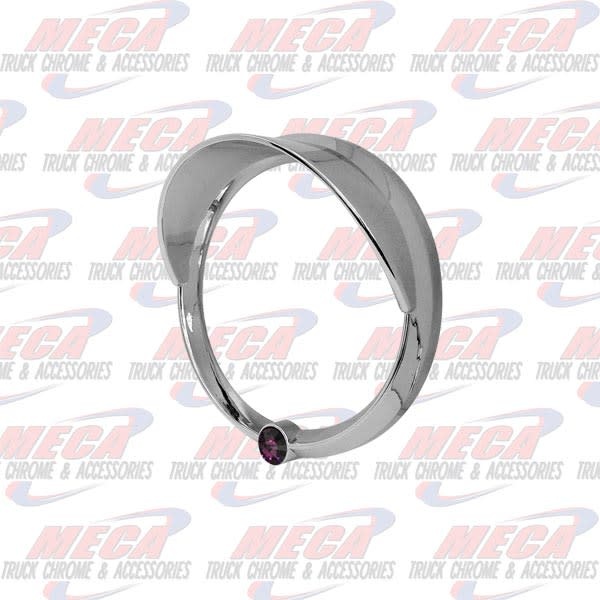 GAUGE BEZEL FL CENTURY SPEED/ TACH W/ PURPLE JEWEL