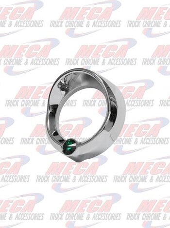 SMALL GAUGE CVR W/ GREEN JEWEL & VISOR