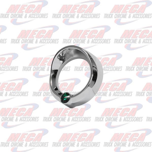 SMALL GAUGE CVR W/ GREEN JEWEL & VISOR