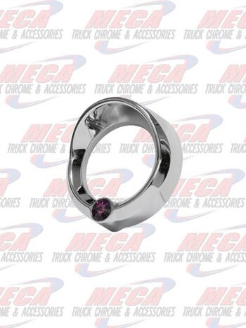 SMALL GAUGE CVR W/ PURPLE JEWEL & VISOR