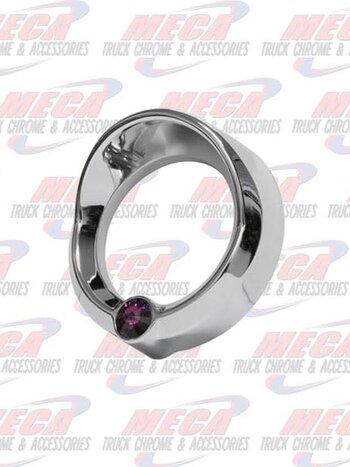 LARGE GAUGE BEZEL W/ PURPLE JEWEL & VISOR FL PB