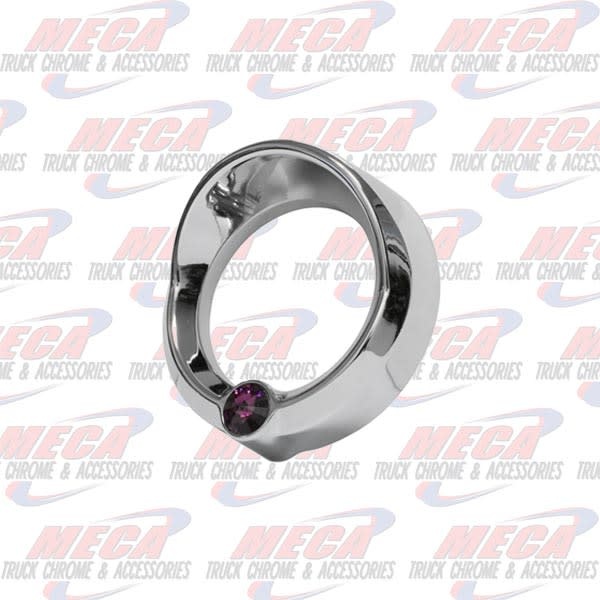 LARGE GAUGE BEZEL W/ PURPLE JEWEL & VISOR FL PB